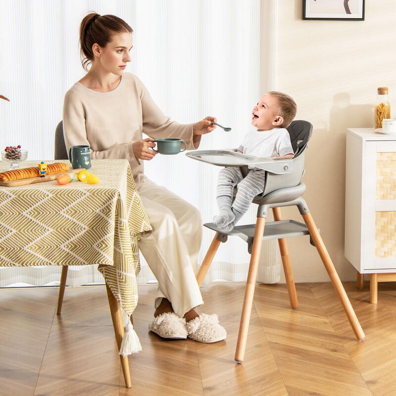 6-in-1 Baby High Chair with Removable Dishwasher and Safe Tray