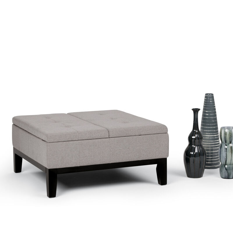 Simpli Home Dover Square Coffee Table Storage Ottoman image number 3