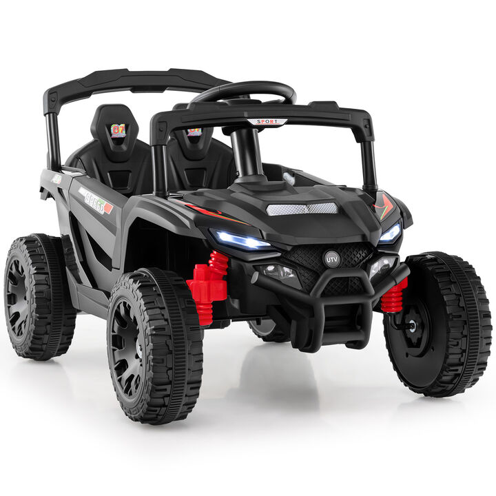 Kids 12V Electric UTV Ride On Car with LED Lights Music and Horn