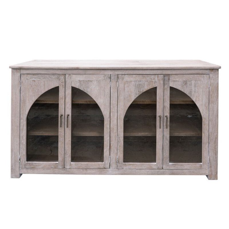 Crafter and Weavers Acropolis Solid Wood 4-Door Multi-Purpose Console - 70