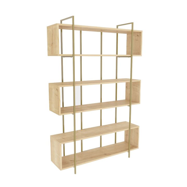 Decorotika Bruti Bookcase Sapphire Oak Gold