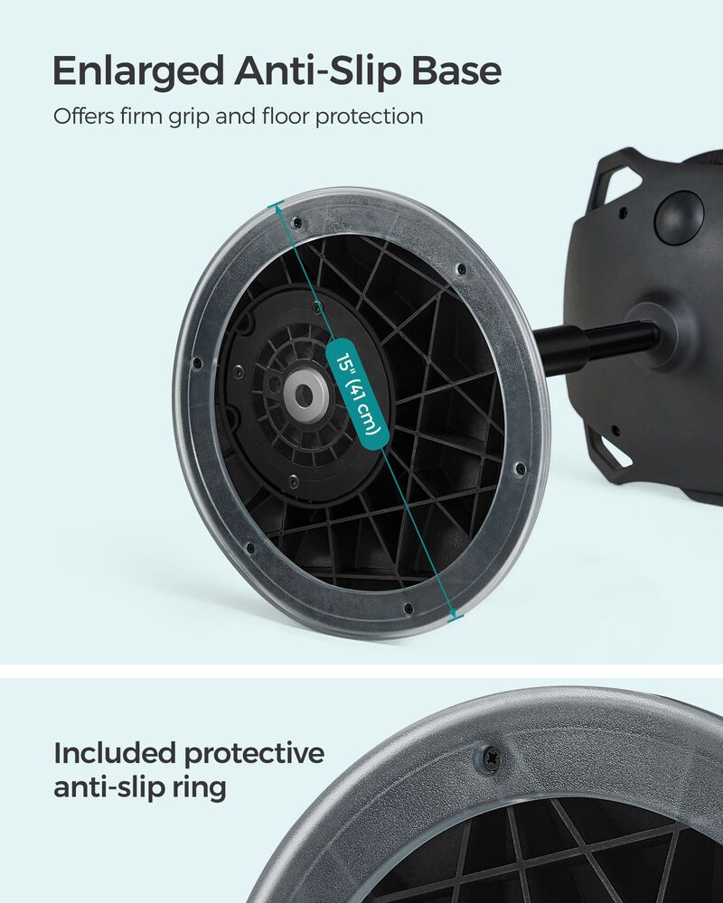 Ergonomic Standing Stool with Adjustable Height (24.8"-34.6") - Swivel Chair with Anti-Slip Pad