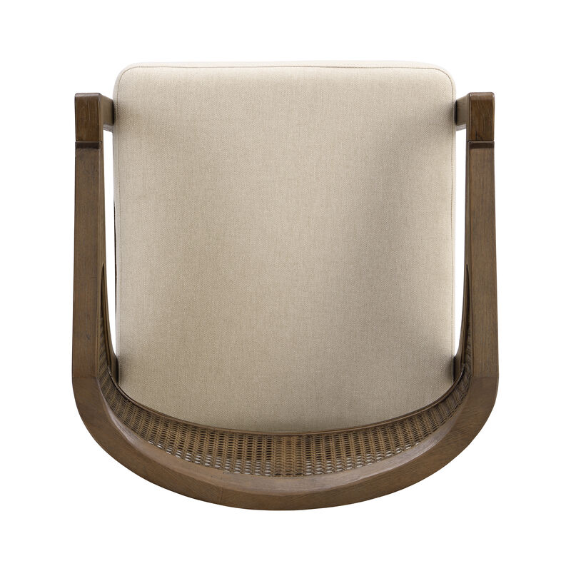 Christopher Knight Home Nat Upholstered Rubberwood Counter Stools with Curved Cane Back (Set of 2)