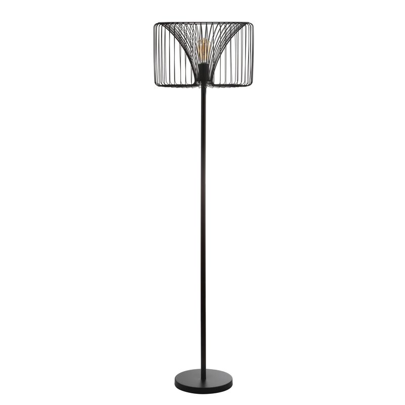 Gridley 61" Metal LED Floor Lamp, Black