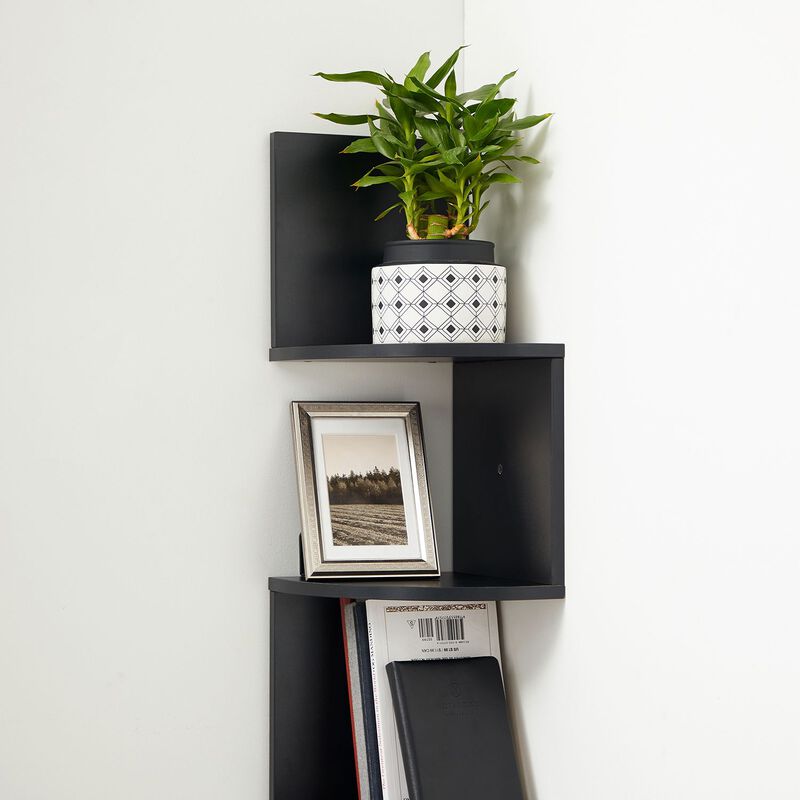 5-Tier Wall Mounted Corner Shelf for Space-Saving Storage and Display