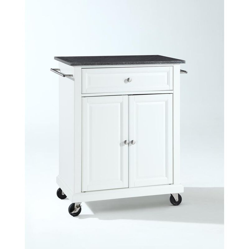 Compact Granite Top Kitchen Cart