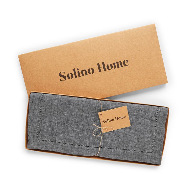 Solino Home Milan 100% Linen Table Runner &ndash; Handcrafted, Machine Washable, Perfect for Holiday and Everyday Dining