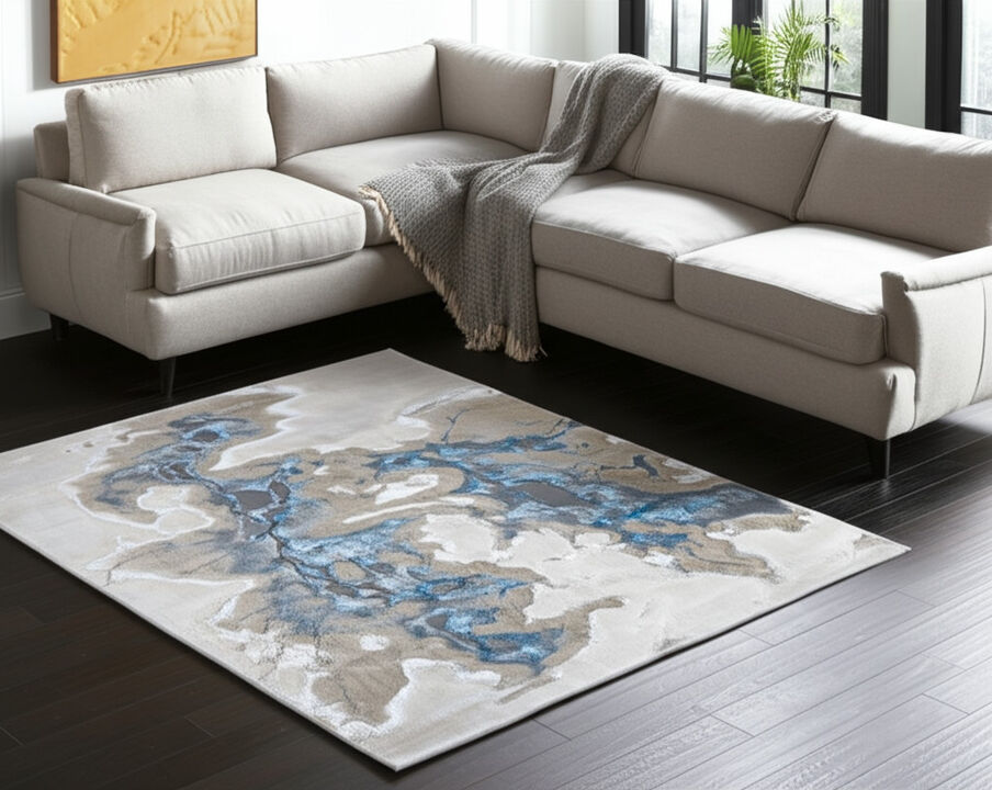HomeRoots Abstract Area Rug