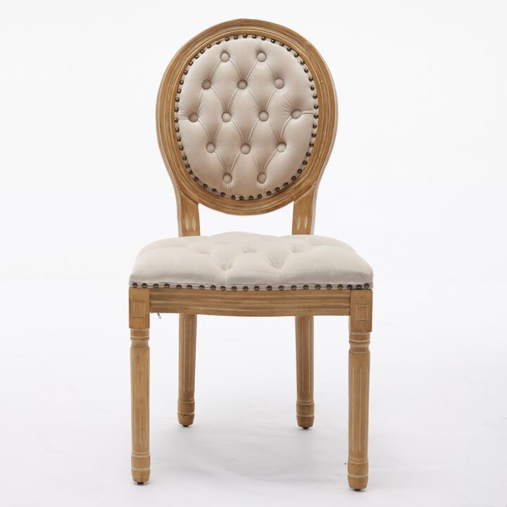 Blogpi Set of 2 Tufted Velvet Dining  Chairs