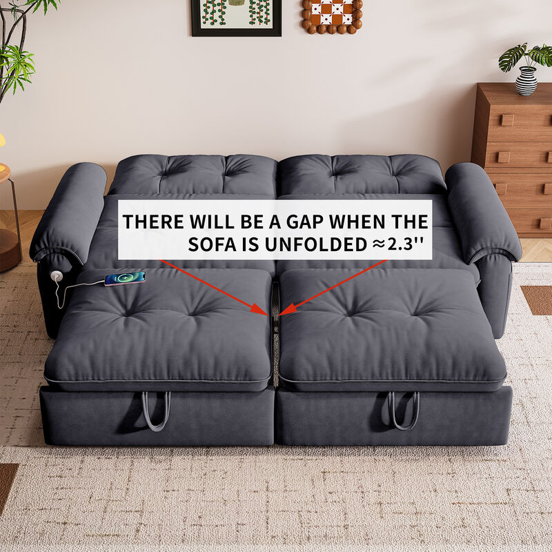 Vaffla  2-in-1 convertible sofa bed image number 7
