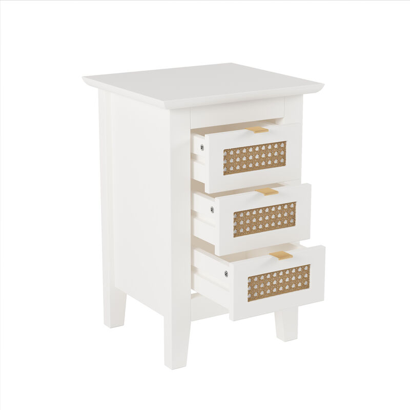 Streamdale Exquisite Rattan-Woven Nightstand Elegance for Your Bedroom