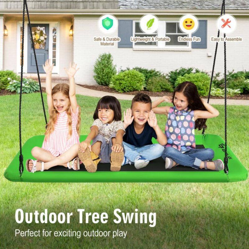 Hivvago Platform Tree Swing Outdoor with  2 Hanging Straps