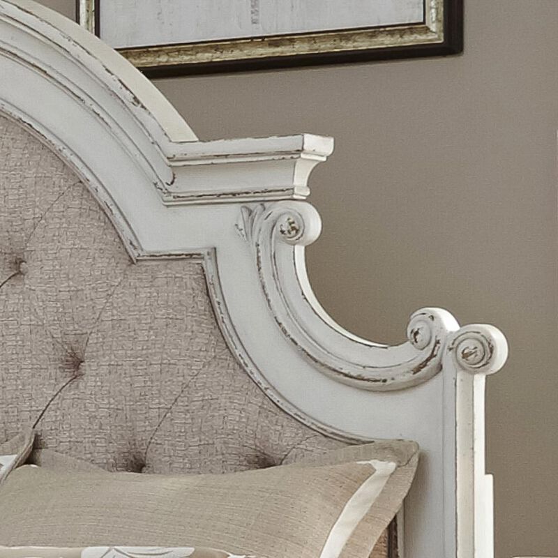 Liberty Furniture Magnolia Manor Queen Upholstered Panel Headboard - Weathered Bisque image number 3