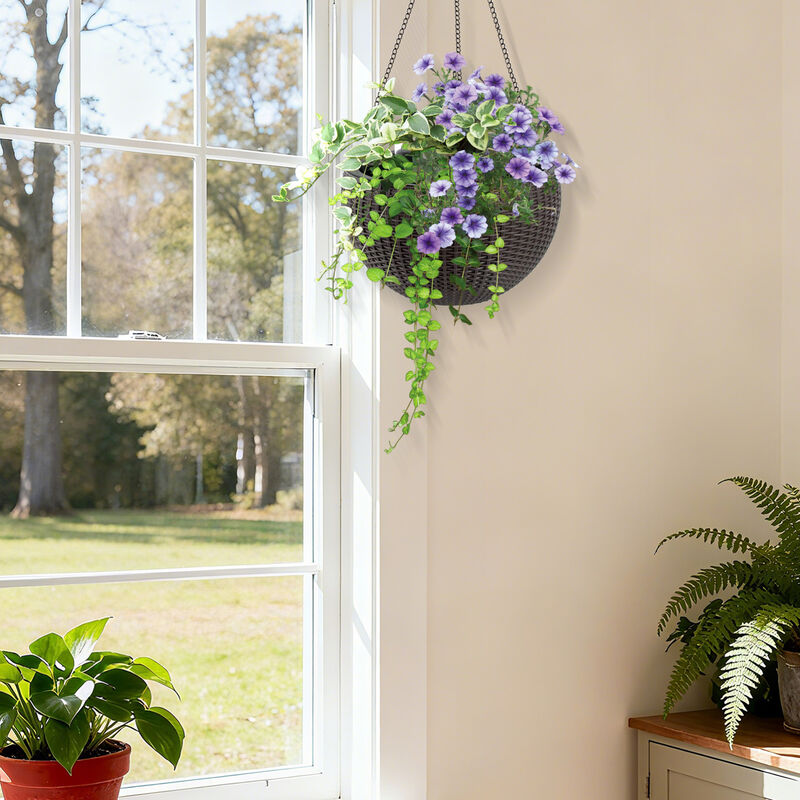 WOW PIONEER Self-Watering Hanging Planter Large Capacity Root-Rot Resistant Water Storage Water Level Indicator image number 9