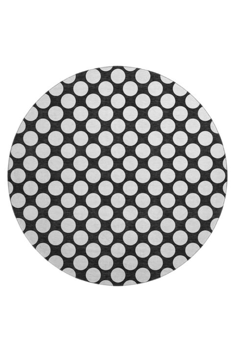 The Reserve TR13 Black 8' Round Rug