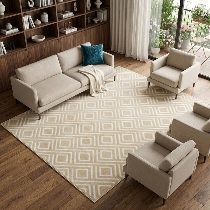 HomeRoots Geometric Area Rug