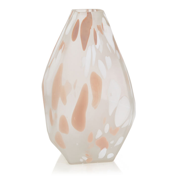 Blush Rock Glass Vase Large