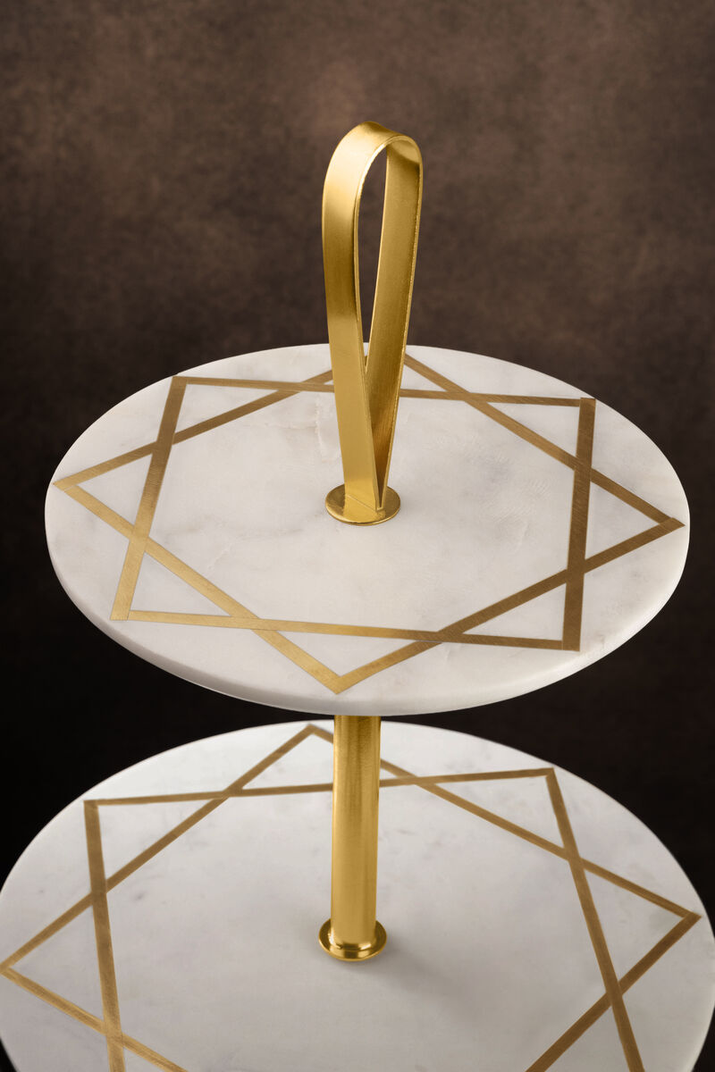 Marbella Three Tier Marble Cake Stand
