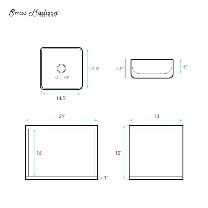 Concorde 24'' Wall-Hung Vanity In White Oak image number 6