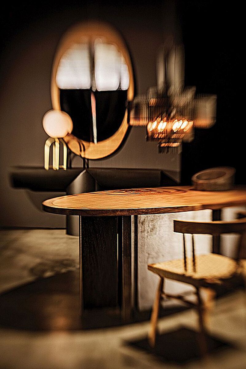 T Console, Black Steel