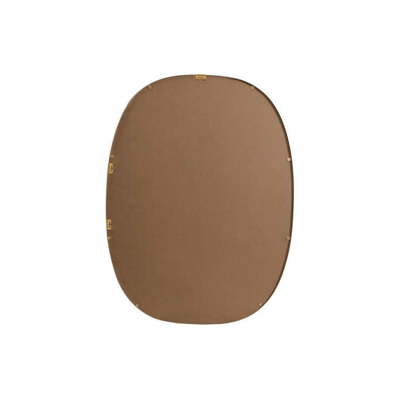 Elegant Decor Metal Frame Oval Mirror 30x40 Inch in Brass image number 2