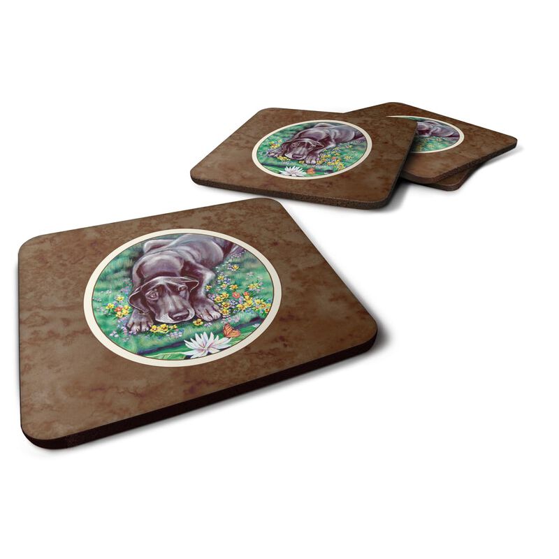 Caroline's Treasures 7235FC Blue Great Dane Foam Coasters (Set of 4), 3.5, Multicolor image number 0