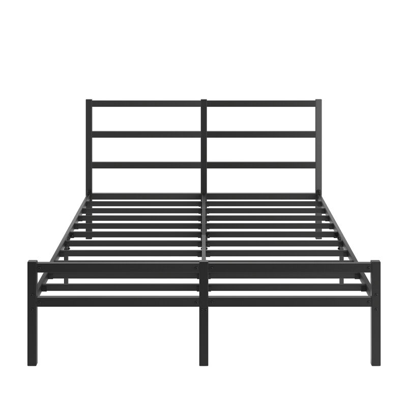 Metal Platform Bed frame with Headboard, Sturdy Metal Frame, No Box Spring Needed(Queen)