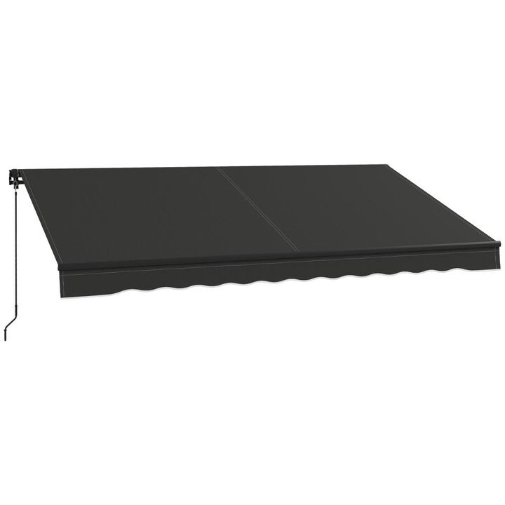 Hivvago Retractable Patio Awning 12' x 10' with UV Protection