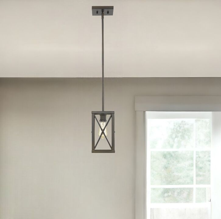 Hivvago Bronze Metal Geometric Mini Pendant Hanging Light
