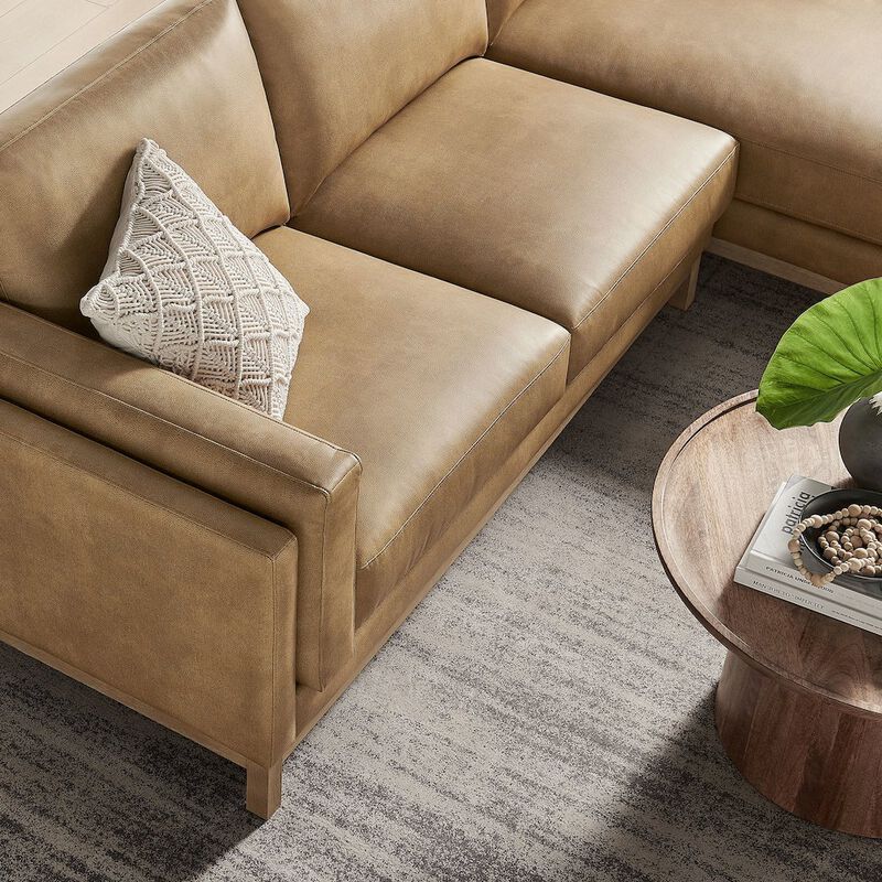Roscoe Right-Facing Vegan Leather Sectional Sofa with Chaise image number 6