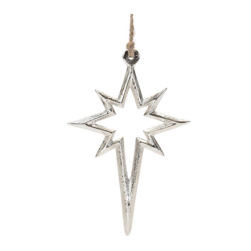Rustic Metal Star Hanging Ornaments &ndash; Set of 12 Holiday Decorations for Tree, Gift Wrap, or Seasonal Displays