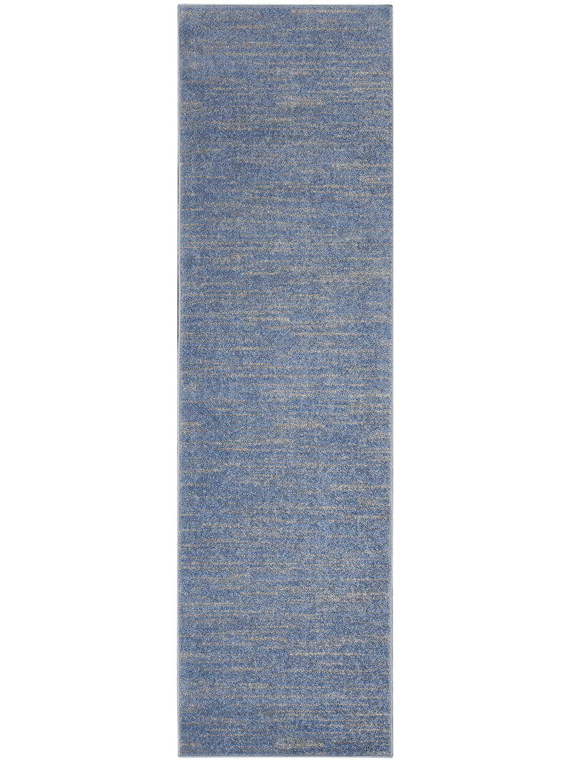 Nourison Essentials NRE01 Blue/Gray 2' x 6' Rug image number 0