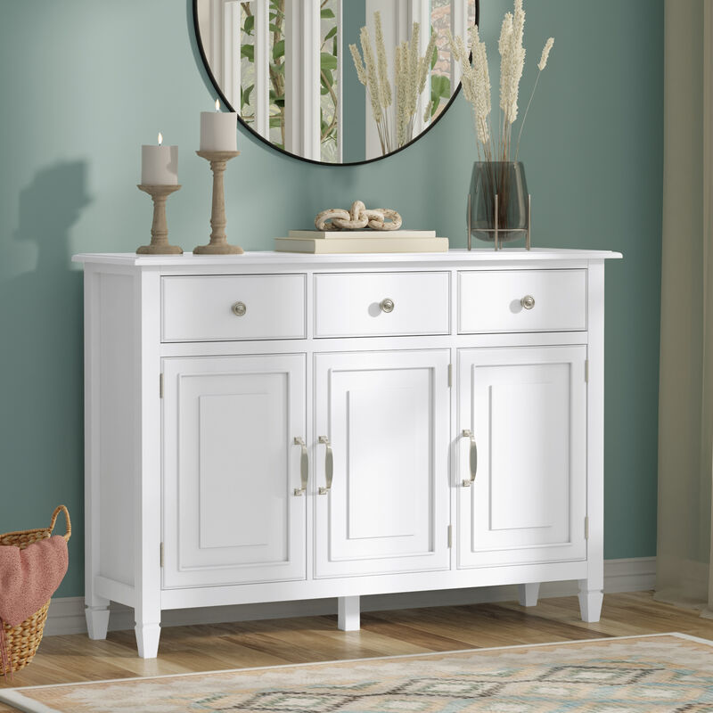Connaught 51 inch Wide Solid Wood Traditional Entryway Storage Cabinet