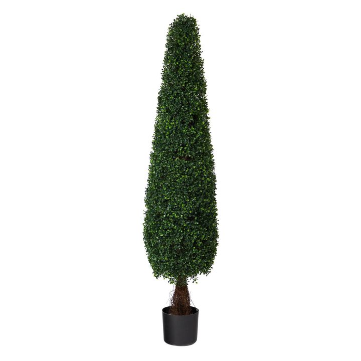 Nearly Natural 5-ft Boxwood Topiary Tree UV Resistant (Indoor/Outdoor)