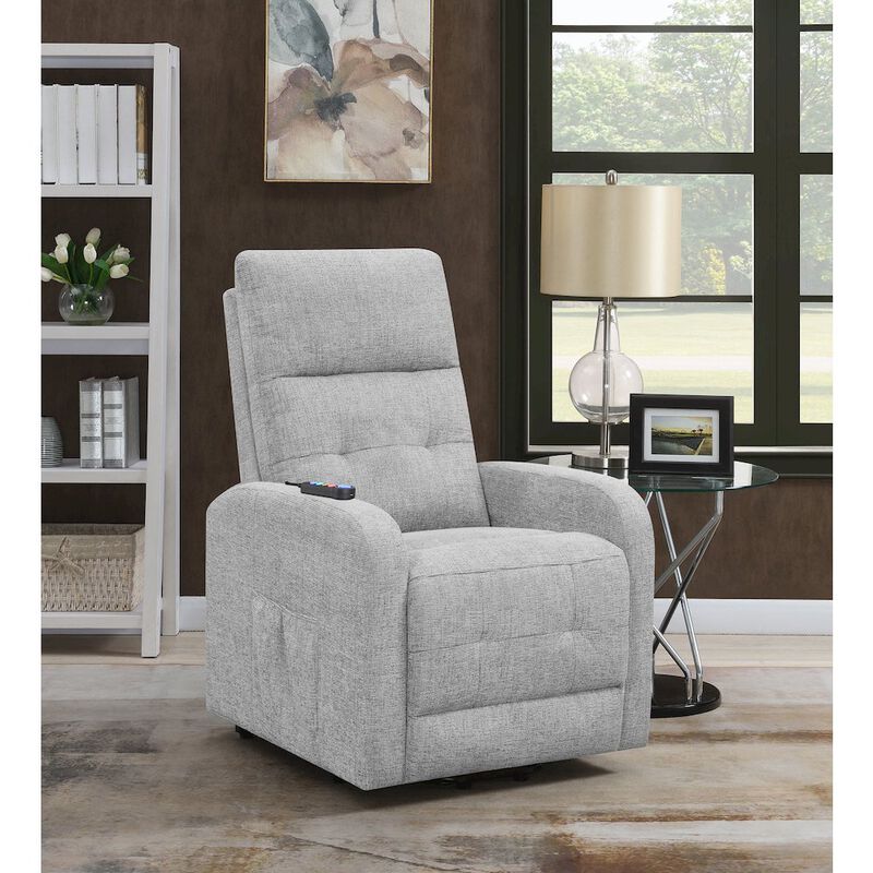 Coaster Co. of America Howie Upholstered Power Lift Massage Chair Grey image number 7