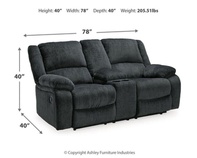 Draycoll Reclining Loveseat W/Console