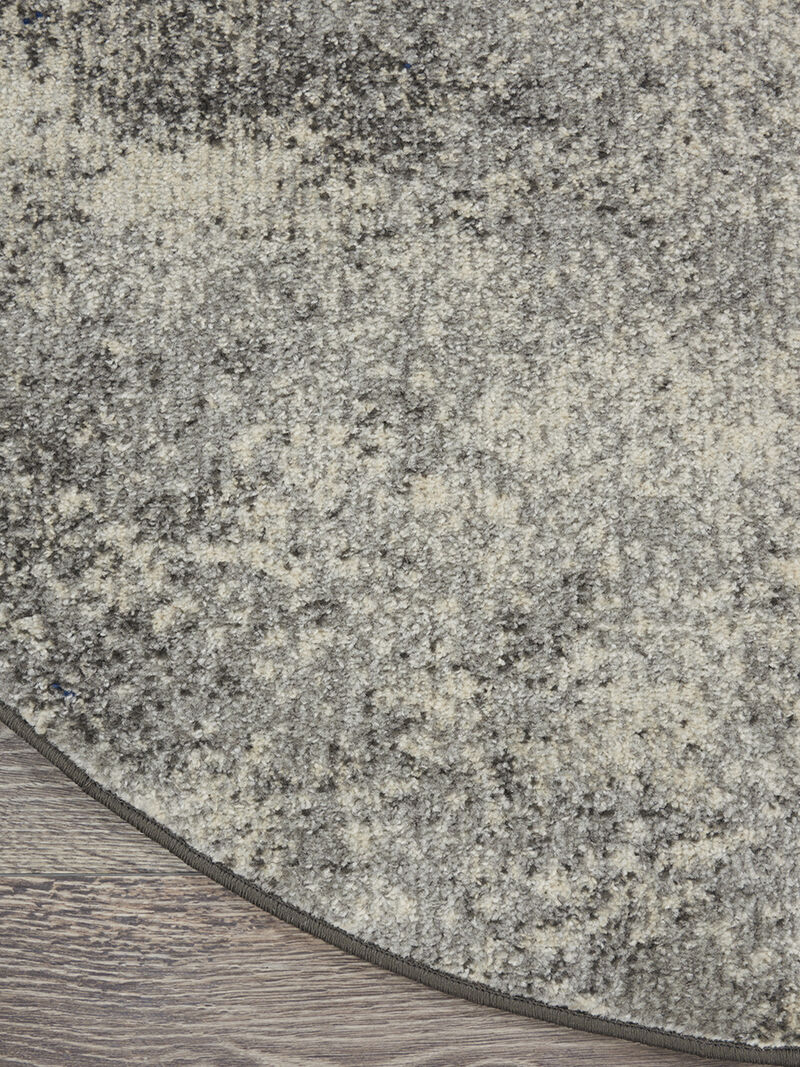 Passion PSN10 Charcoal/Ivory 4' x Round Rug