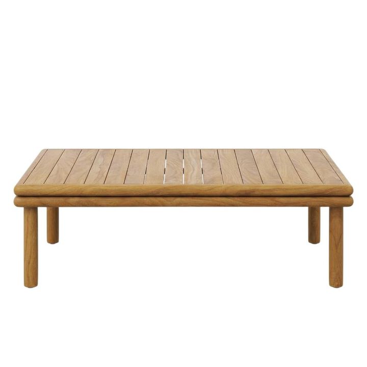 Modern Teak Wood Outdoor Coffee Table for Patio or Garden Use