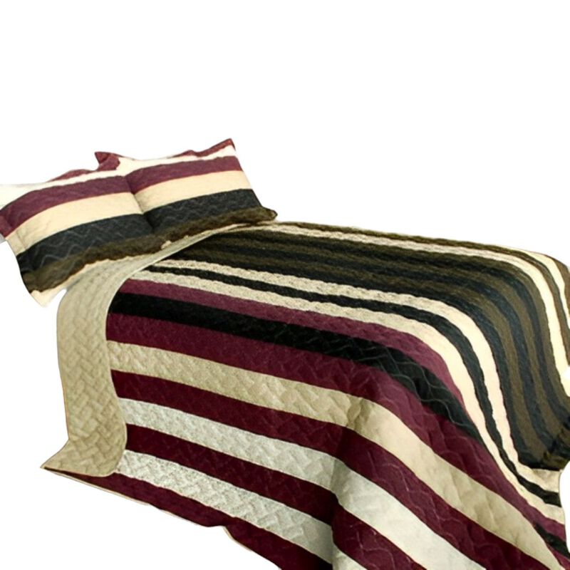 3-Piece Quilted Patchwork Quilt Set with Matching Pillow Shams image number 1