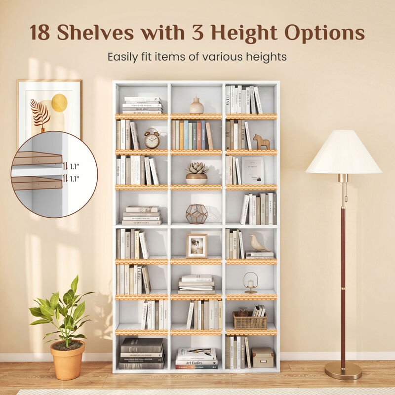 70" Tall 24-Cube Bookshelf Storage Organizer with Shelves image number 5