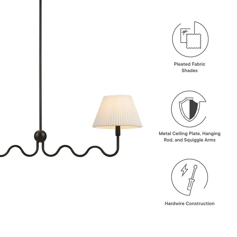 Wave Squiggle 2-Arm Pendant Light image number 2
