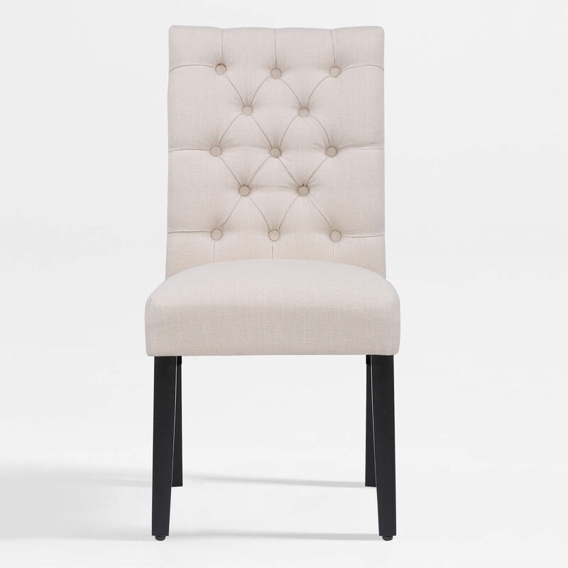 WestinTrends Upholstered Button Tufted Dining Chair