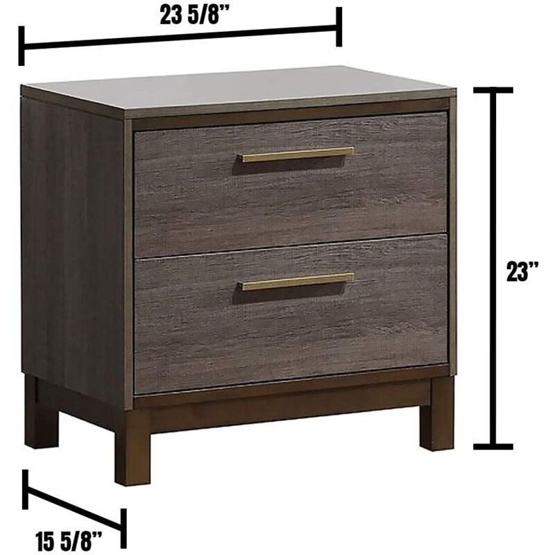 Streamdale Modern Nightstand with Two-Tone Finish