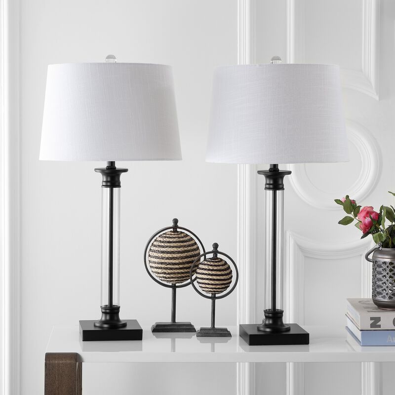Mason Glass and Metal LED Table Lamp