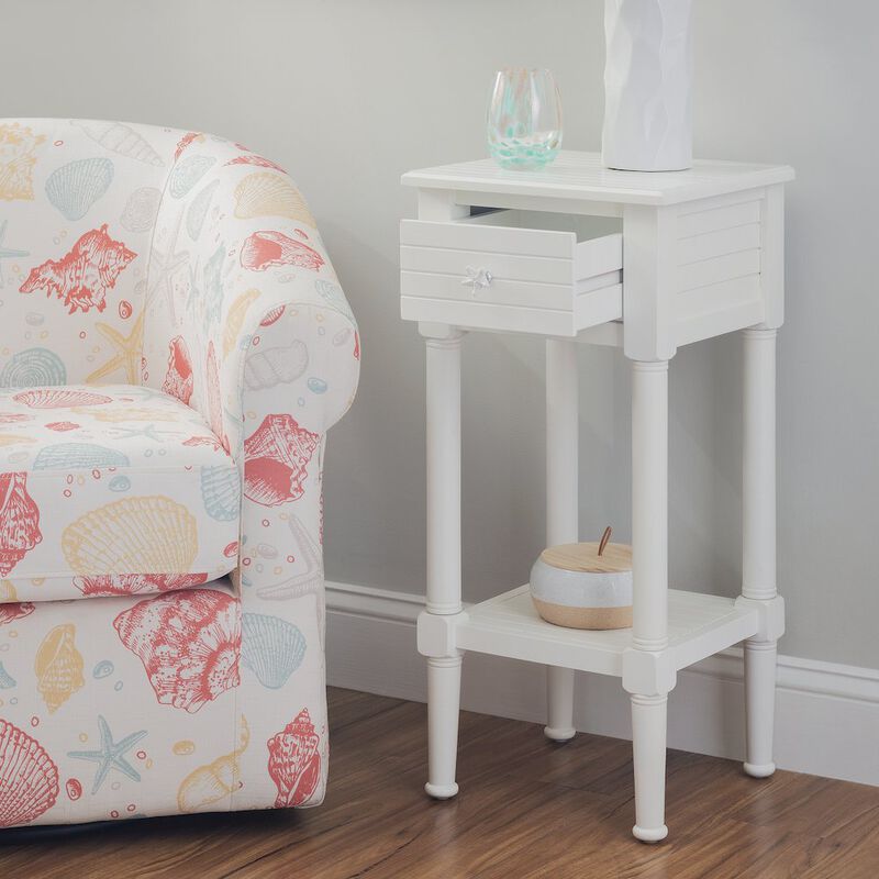 Linon Seaboard End Table White image number 3
