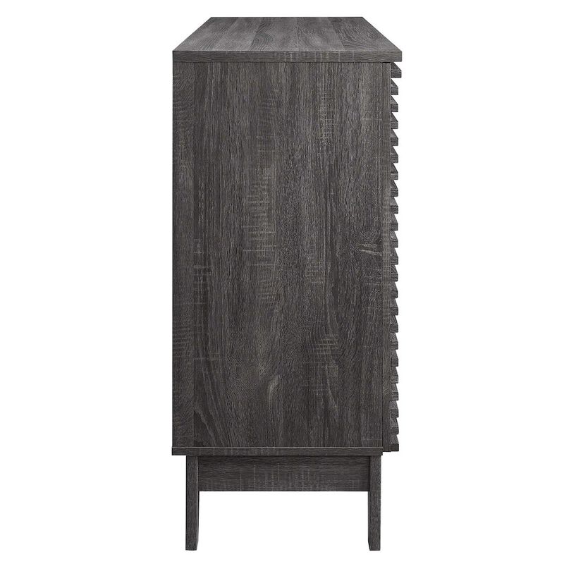 Modway Render Mid-Century Modern Wine Bar Cabinet in Charcoal 17 x 46 x 37 image number 2