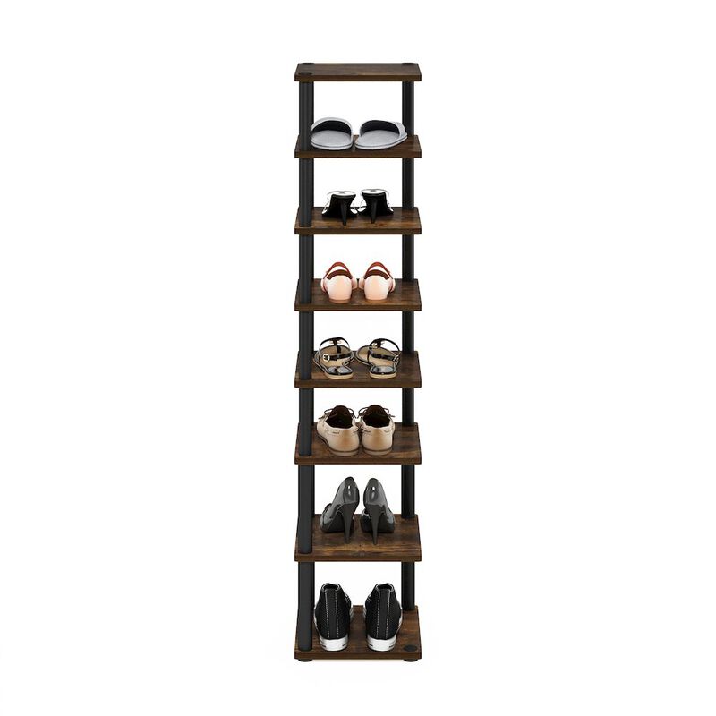 8-Tier Vertical Space Saving Free Standing Shoe Tower, Shoe Rack