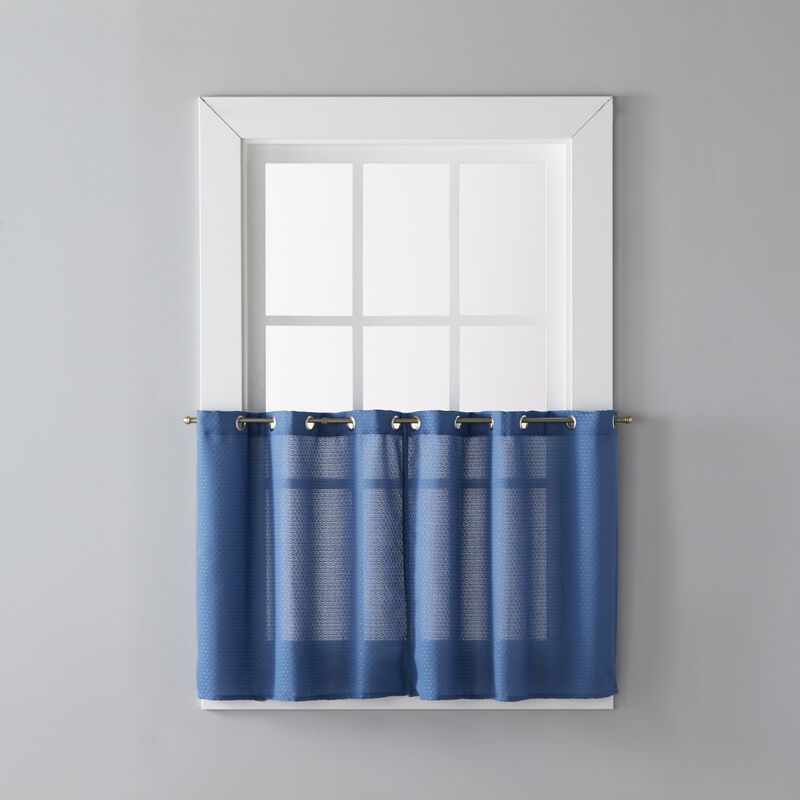 Saturday Knight Ltd Trio 3D Woven Triangle Window Tier - 2 Piece - 56x24", Blush