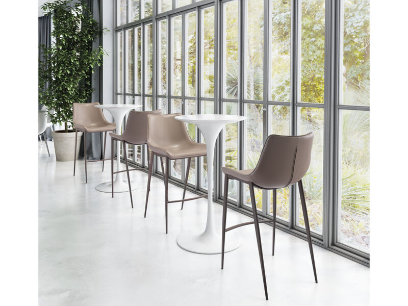 Magnus Barstool (Set of 2) Brown & Walnut