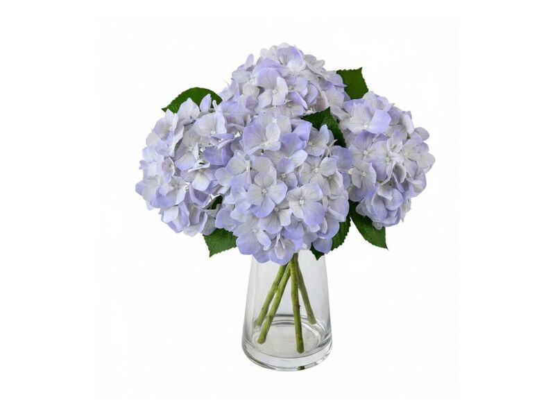 4 Piece Purple Artificial Flowers Real Touch Outdoor Garden Porch Decor image number 0
